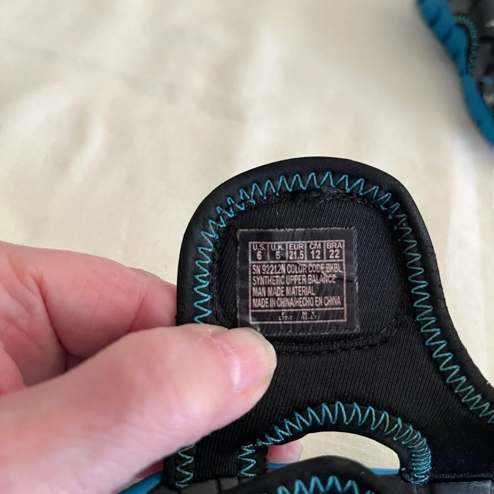Skechers SKX Black and Blue Kids Sandals